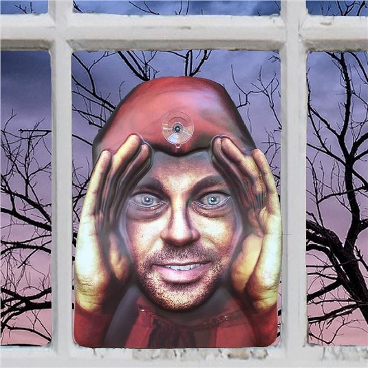 Scary Peeper Halloween Decoration Peeping Tom, Indoor And Outdoor Window Hanging Mask For Spooky House Party Scares, Tricks, And Laughs, Novelty Decor